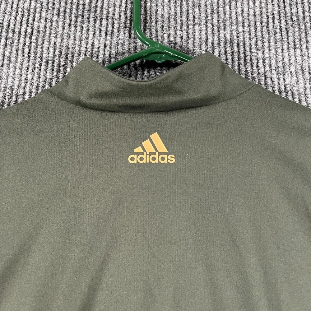 Adidas‎ Jacket Womens Large Green Long Sleeve Full Zip Mock Neck Active Outdoor
